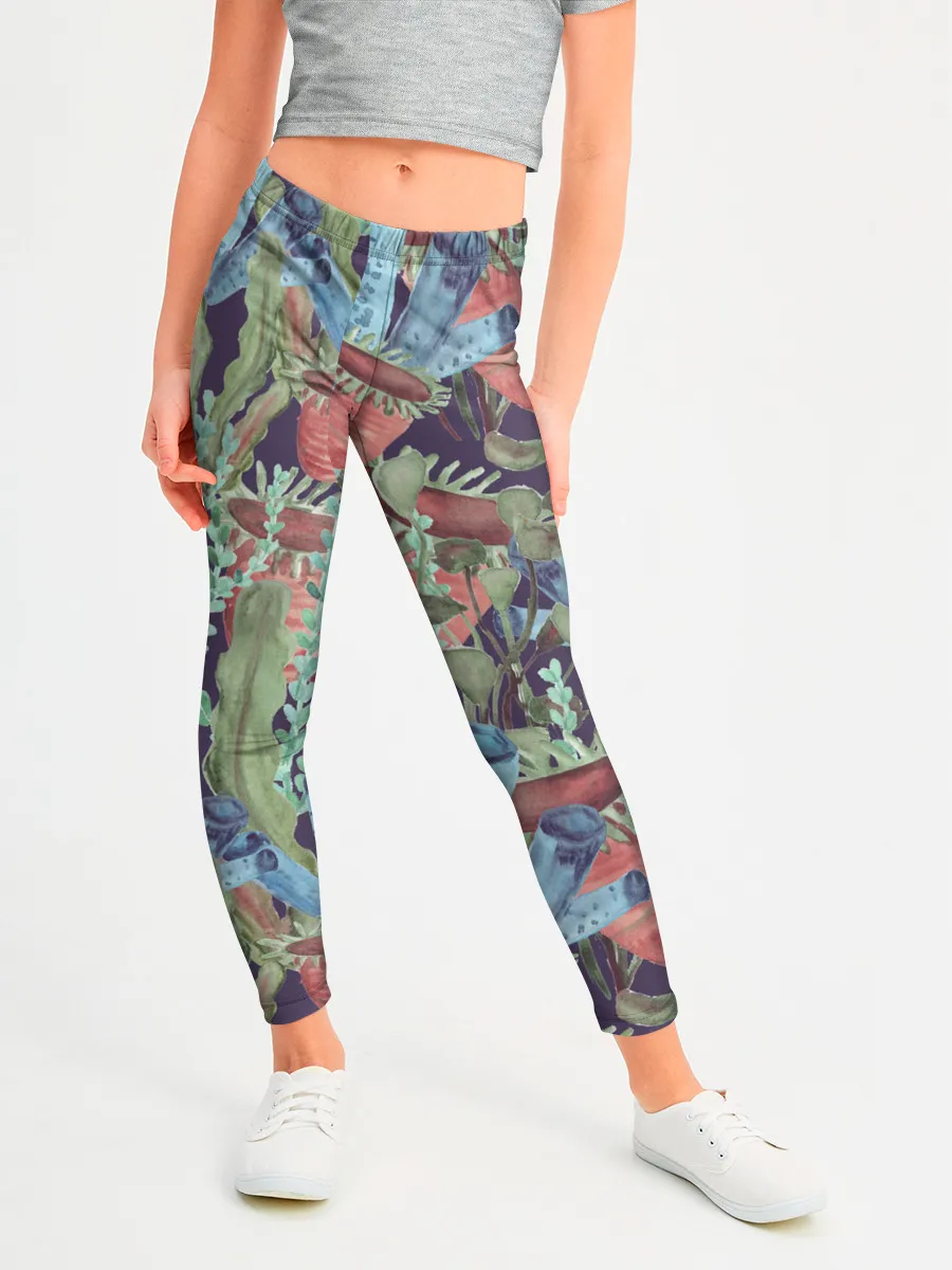 Леггинсы для девочки / Водоросли на морском дне