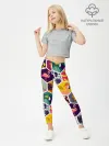 Леггинсы для девочки / Тропические соты