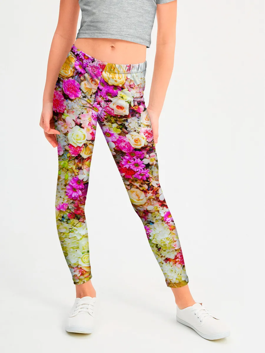 Леггинсы для девочки / Цветы