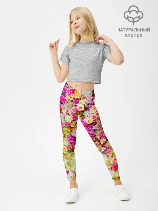 Леггинсы для девочки / Цветы