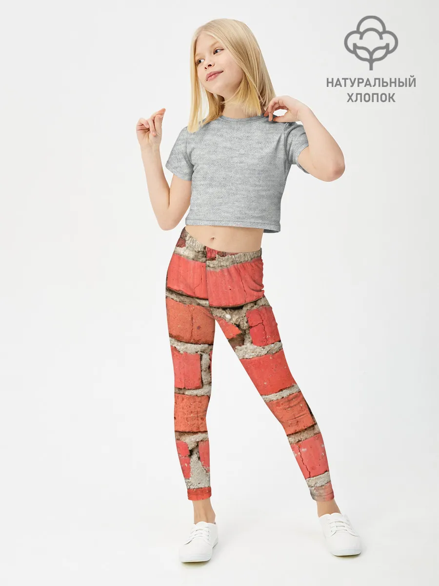 Леггинсы для девочки / Кирпичная стена