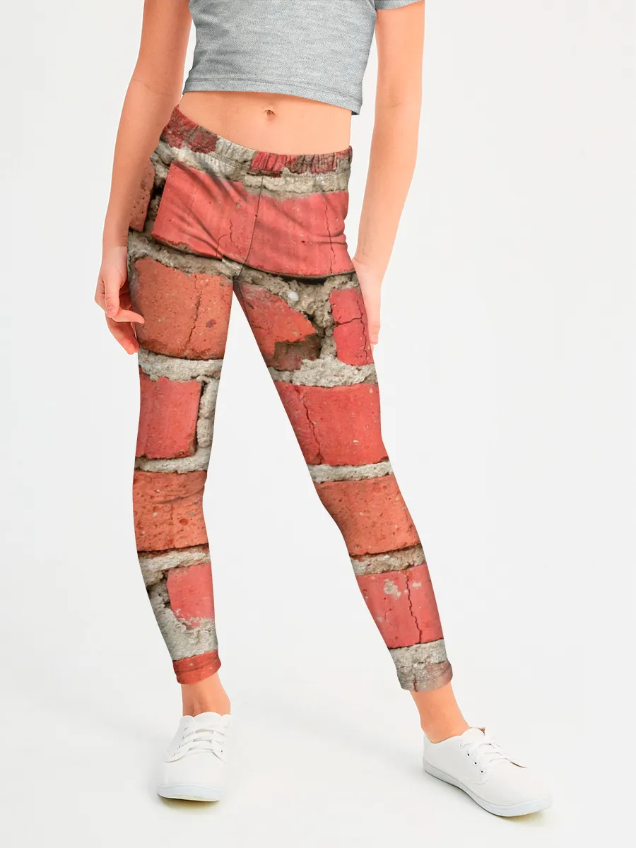 Леггинсы для девочки / Кирпичная стена