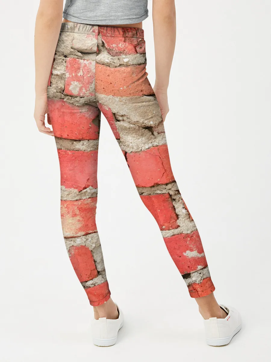 Леггинсы для девочки / Кирпичная стена