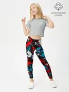 Леггинсы для девочки / Красно синие безумие