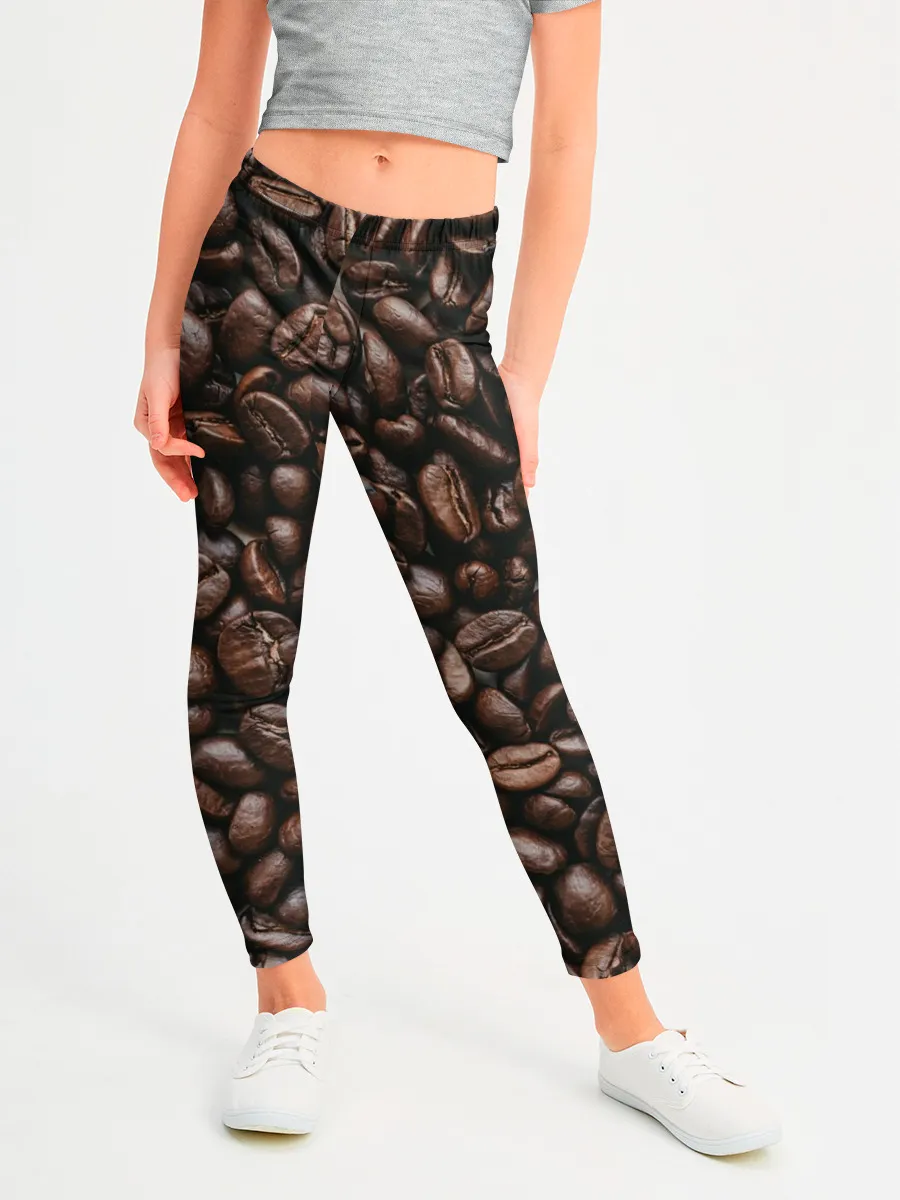 Леггинсы для девочки / кофе