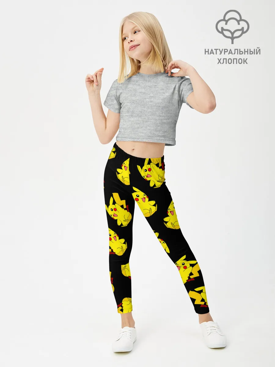 Леггинсы для девочки / Веселый пикачу