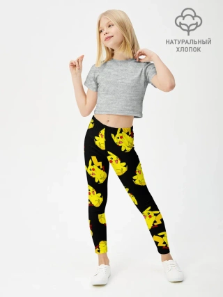 Леггинсы для девочки / Веселый пикачу