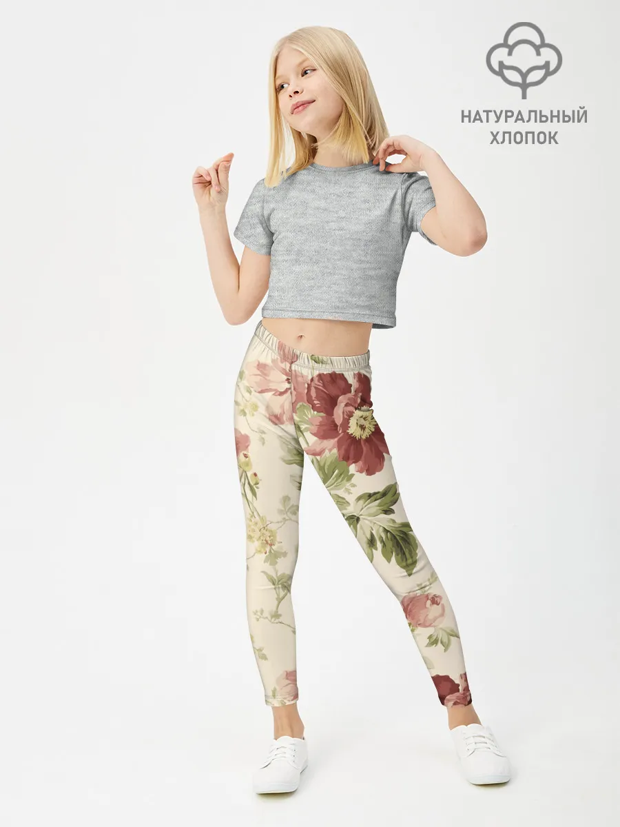 Леггинсы для девочки / Цветы
