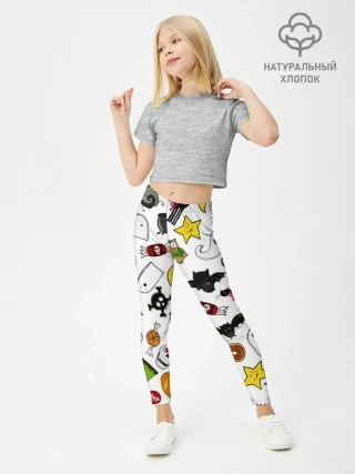 Леггинсы для девочки / Хэллоуин паттерн