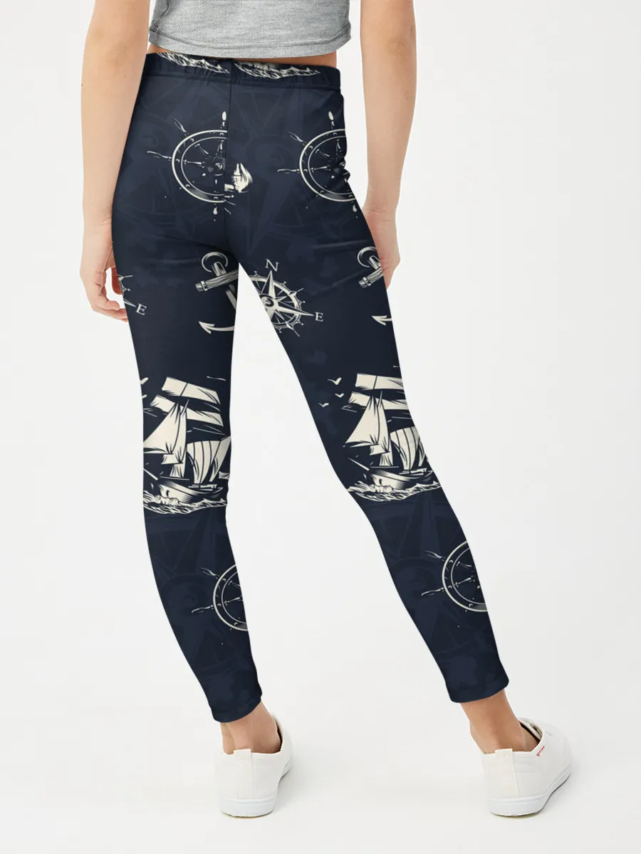 Леггинсы для девочки / Nautical art