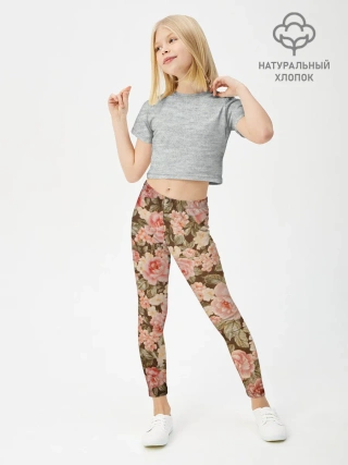 Леггинсы для девочки / Розовая поляна