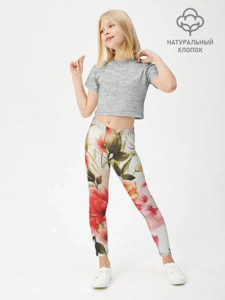 Леггинсы для девочки / Нежный букет