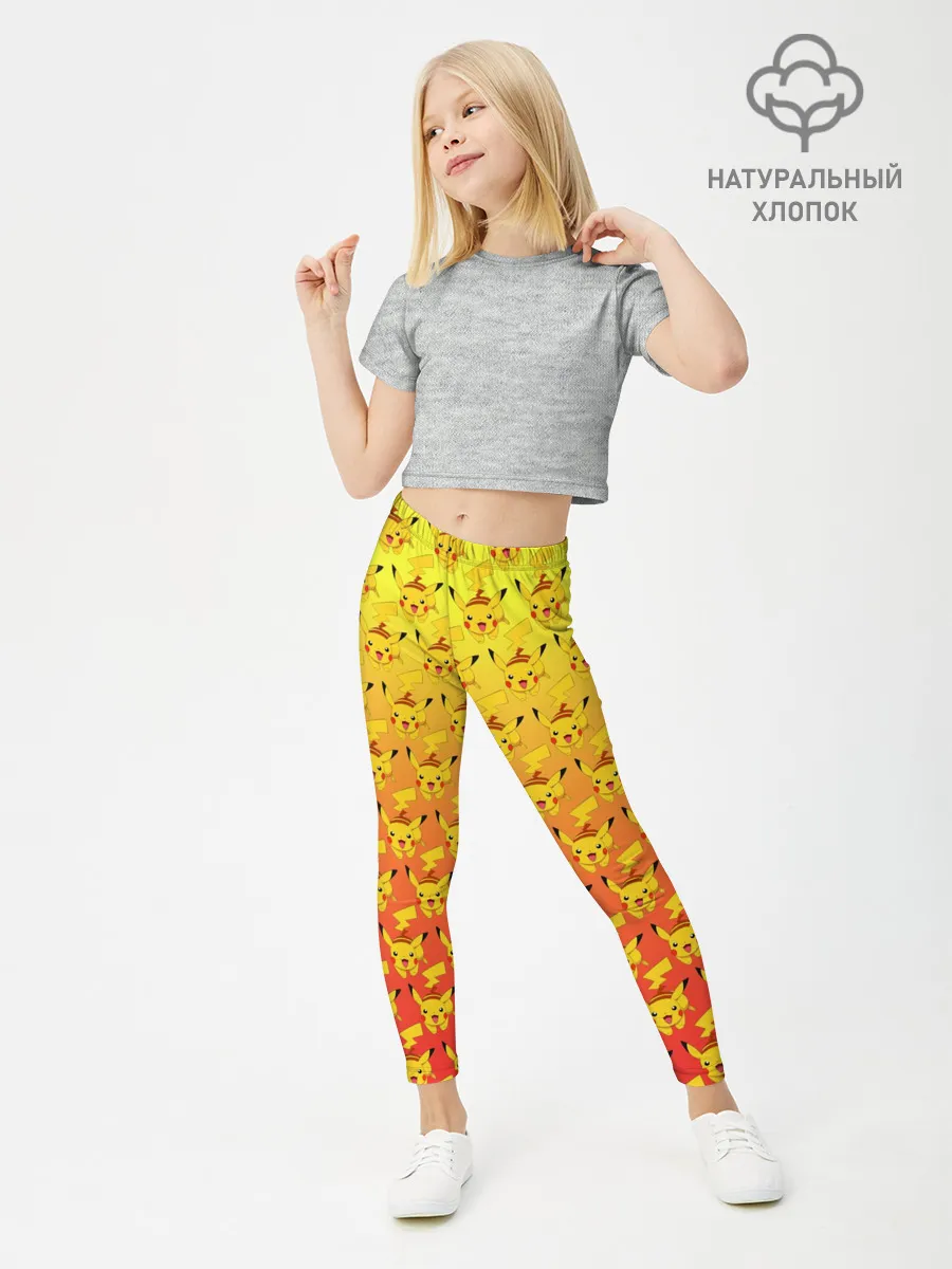 Леггинсы для девочки / Pikachu Pika Pika
