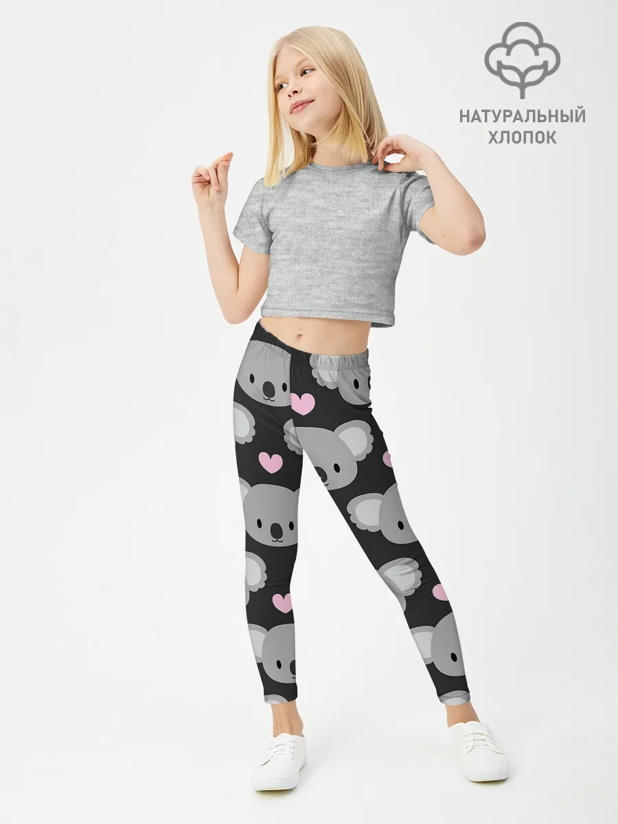 Леггинсы для девочки / Мордочки коал