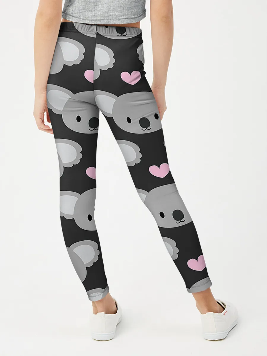 Леггинсы для девочки / Мордочки коал