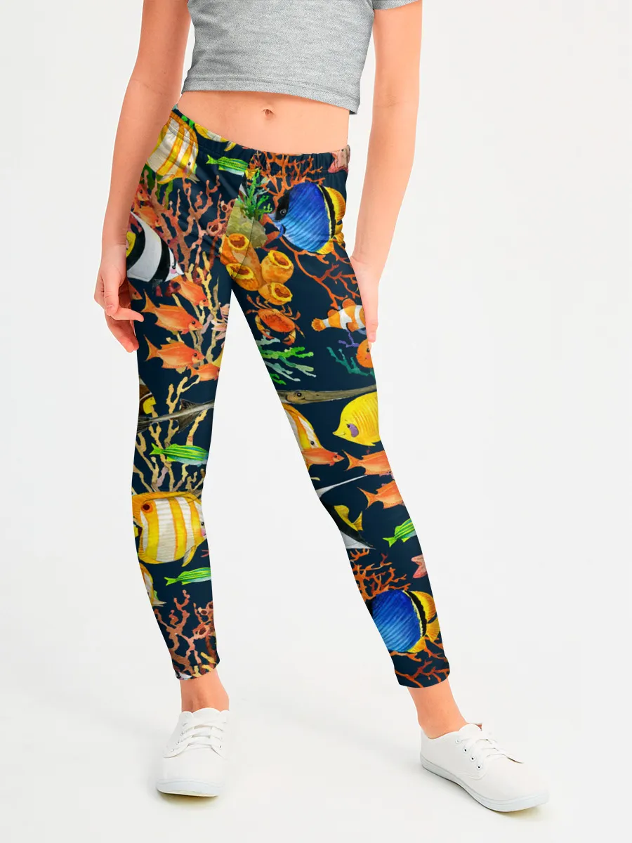 Леггинсы для девочки / Морской мир