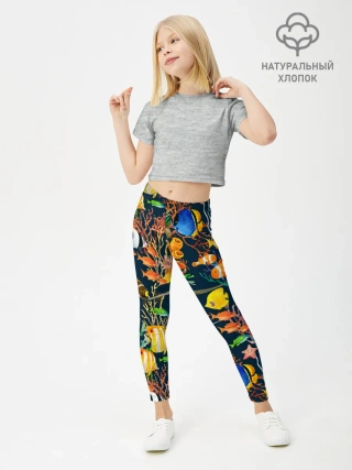 Леггинсы для девочки / Морской мир