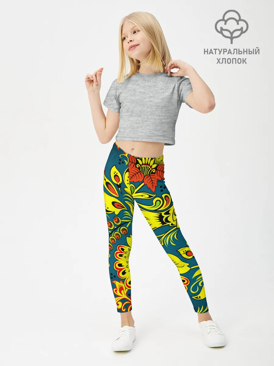 Леггинсы для девочки / Хохлома