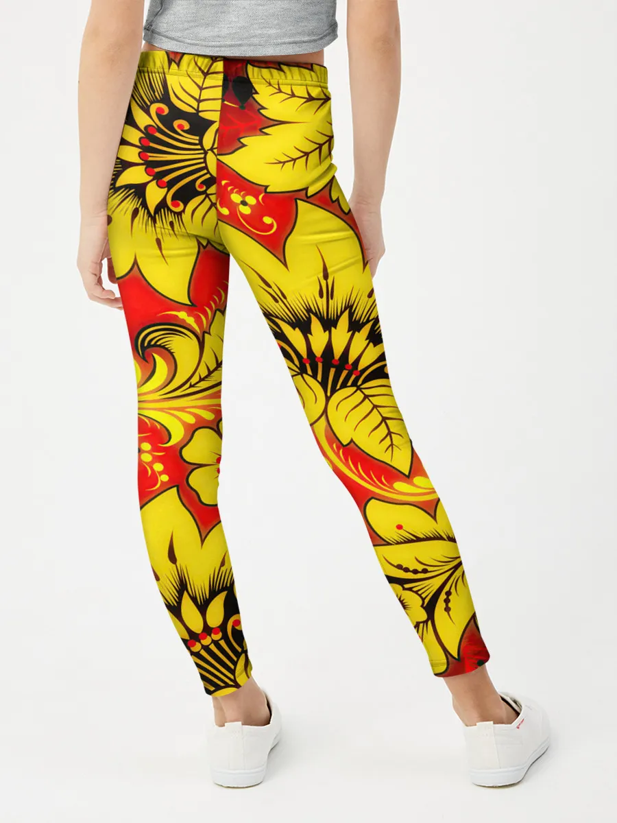 Леггинсы для девочки / Хохлома