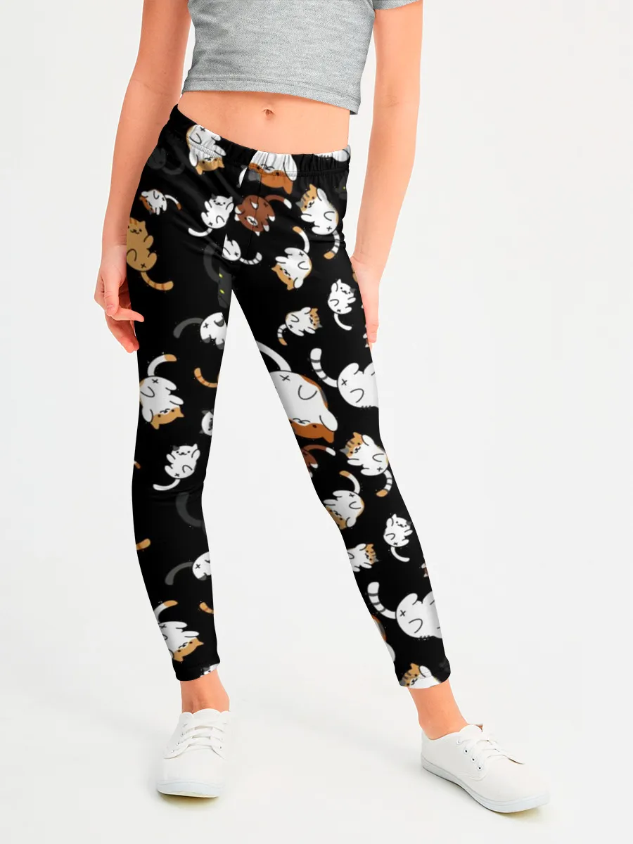 Леггинсы для девочки / Котята паттерн