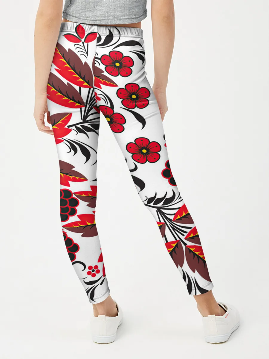 Леггинсы для девочки / Хохлома