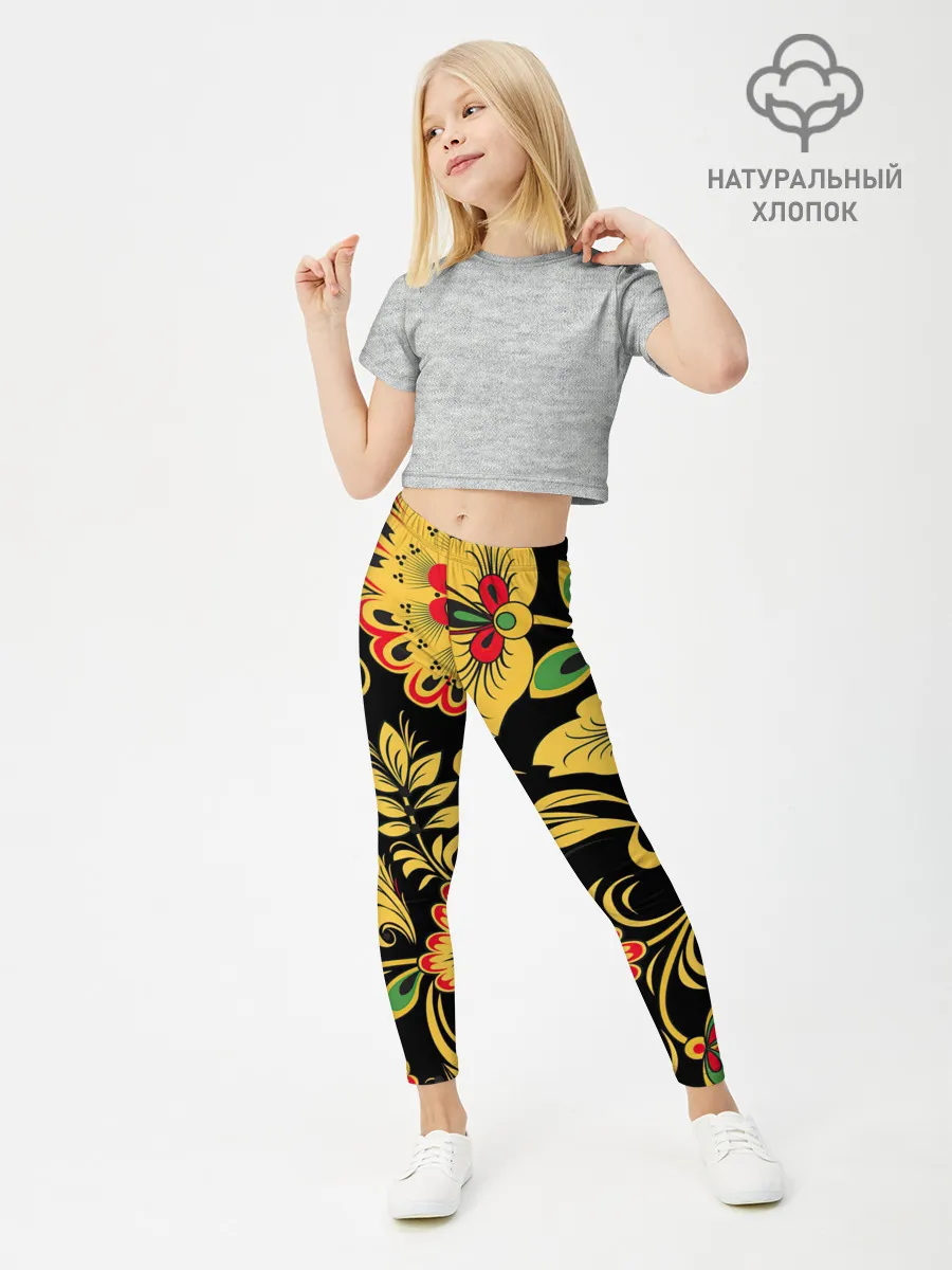 Леггинсы для девочки / Хохлома