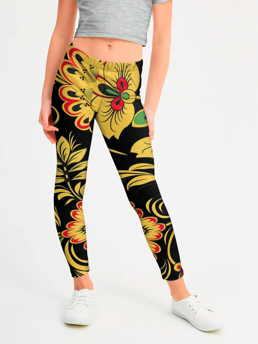 Леггинсы для девочки / Хохлома