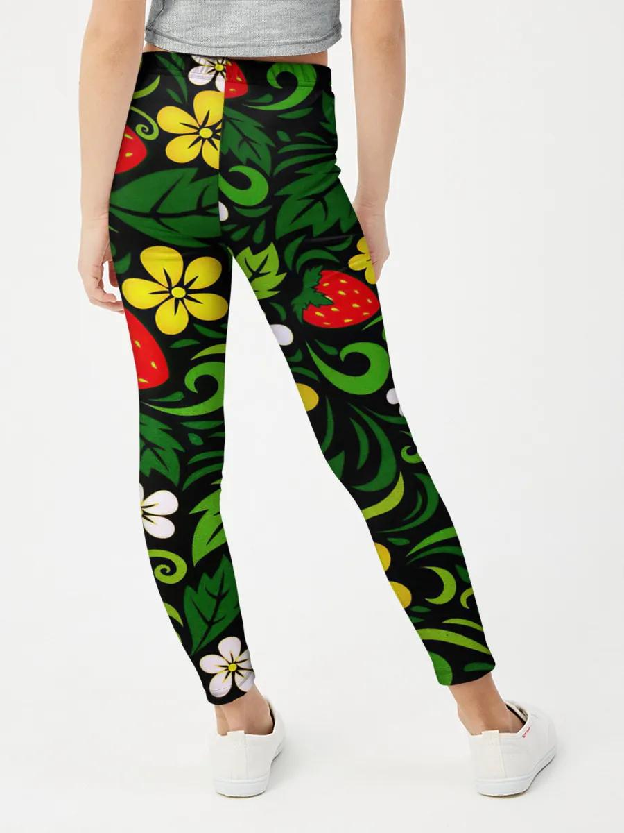 Леггинсы для девочки / Хохлома