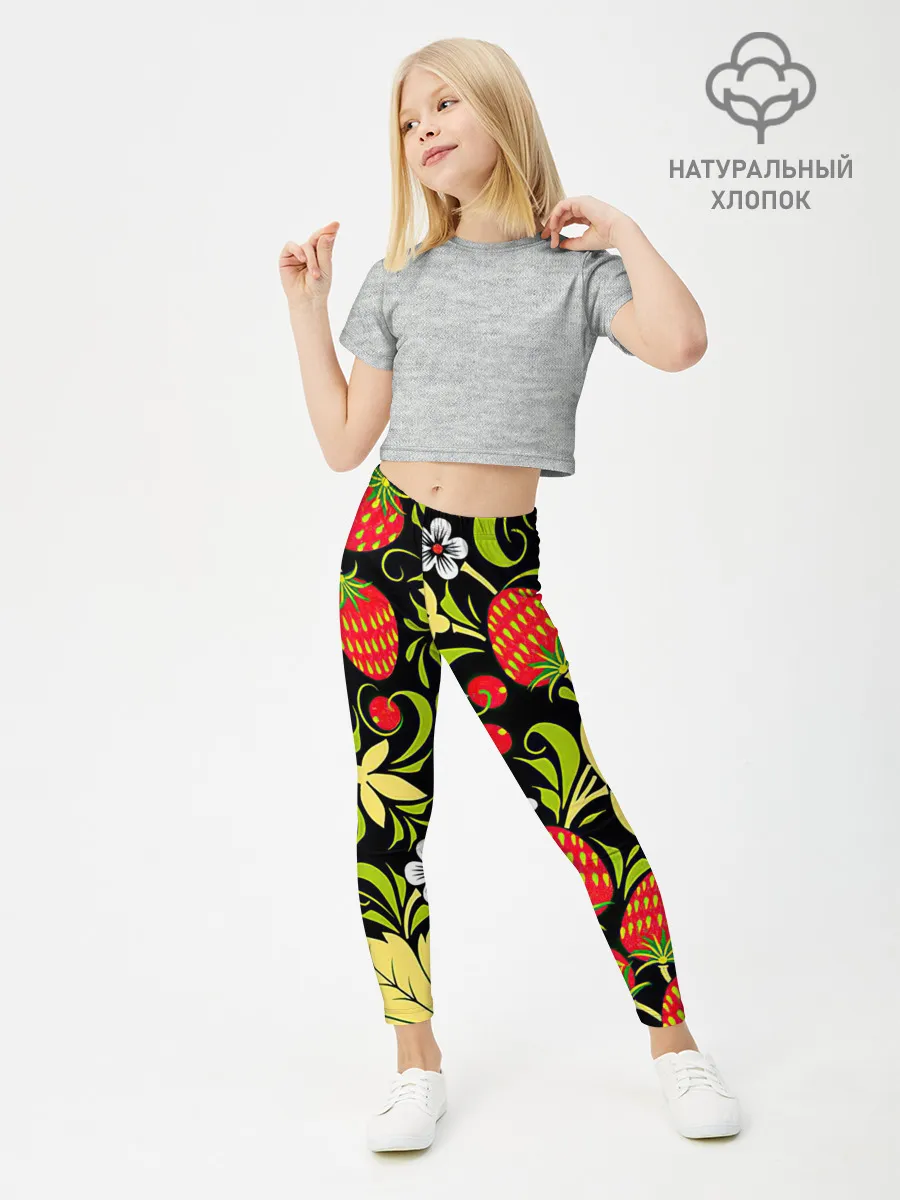 Леггинсы для девочки / Хохлома