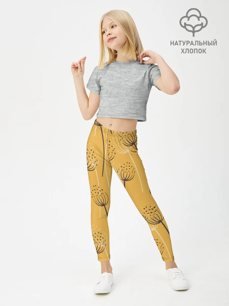 Леггинсы для девочки / Цветы