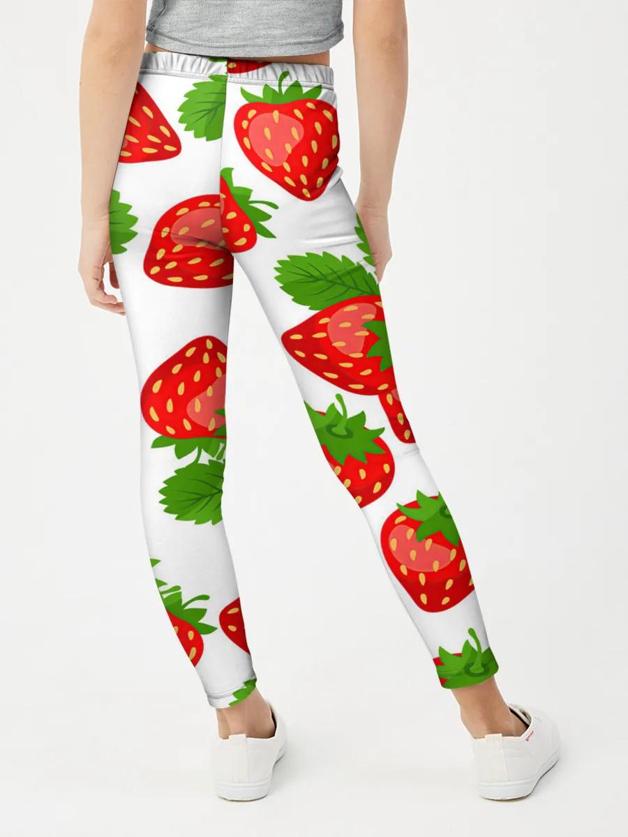 Леггинсы для девочки / Клубника