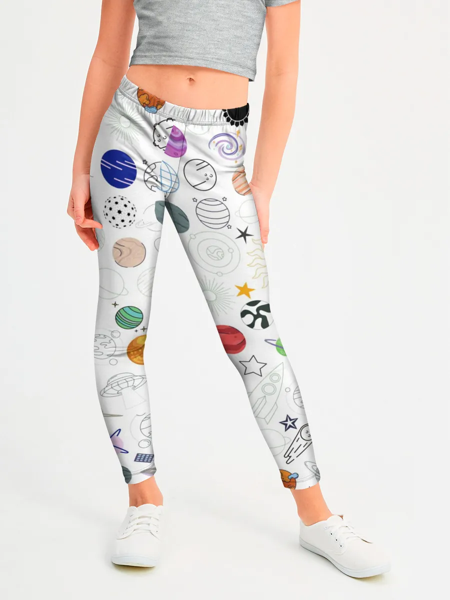 Леггинсы для девочки / космос