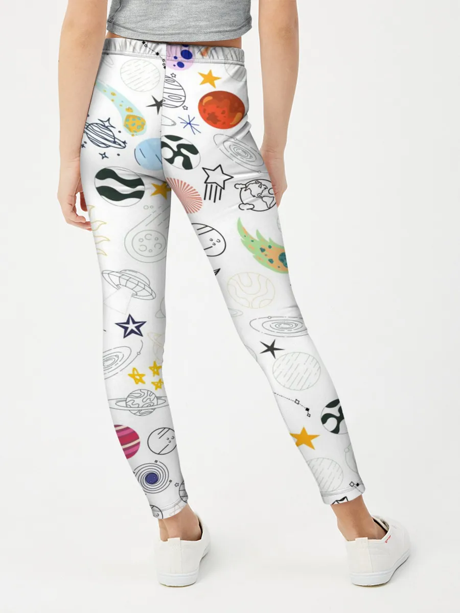 Леггинсы для девочки / космос