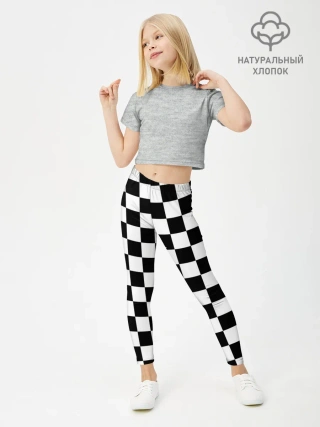 Леггинсы для девочки / Шахматка