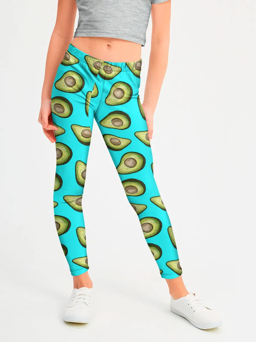 Леггинсы для девочки / Авокадо