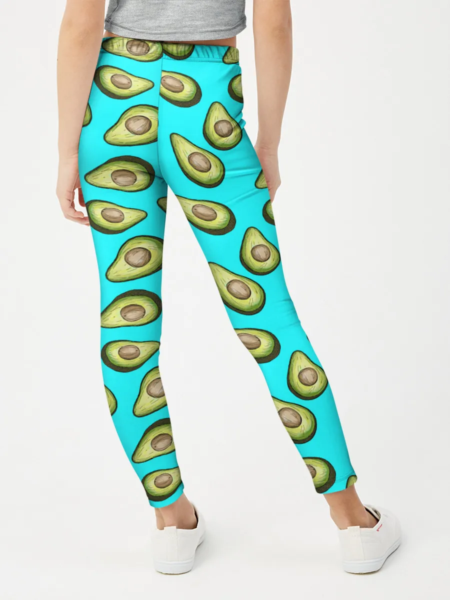 Леггинсы для девочки / Авокадо