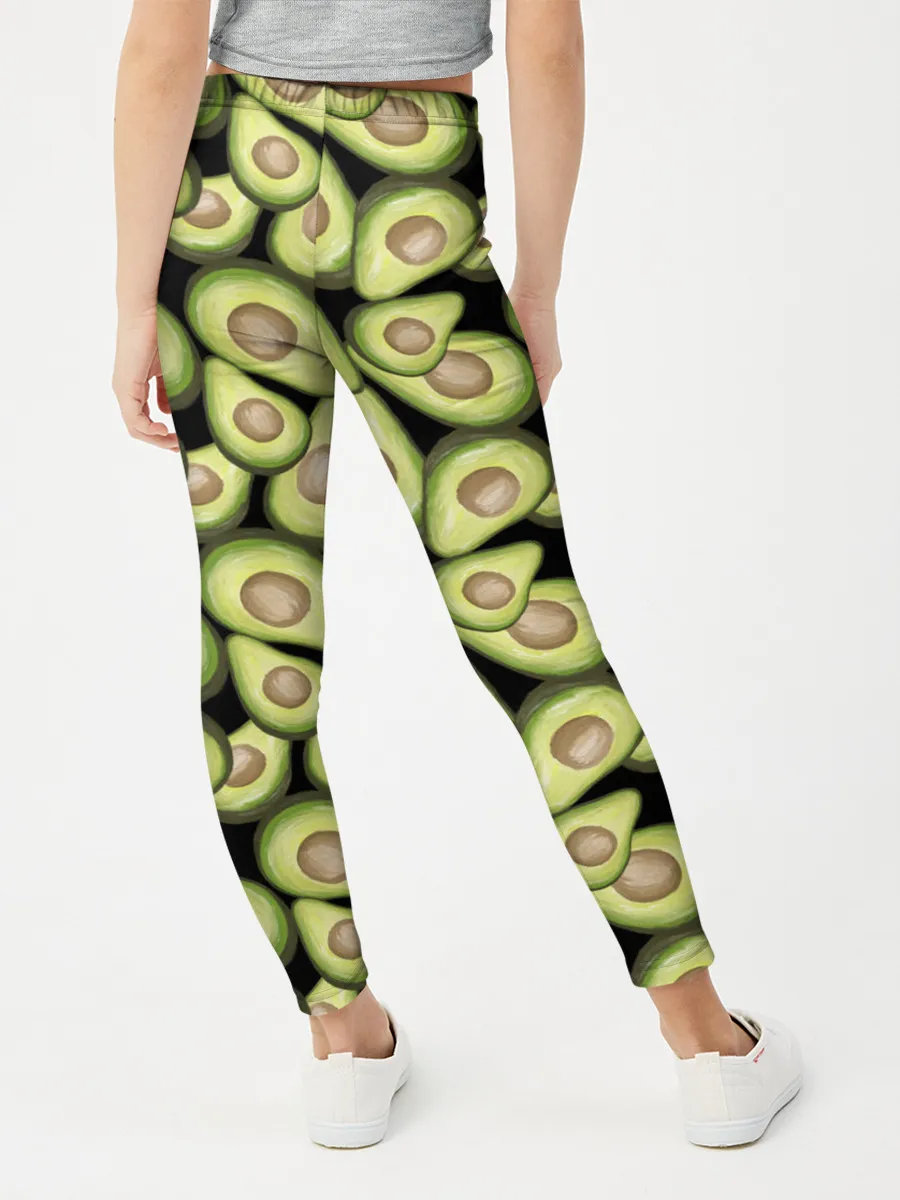 Леггинсы для девочки / Авокадо