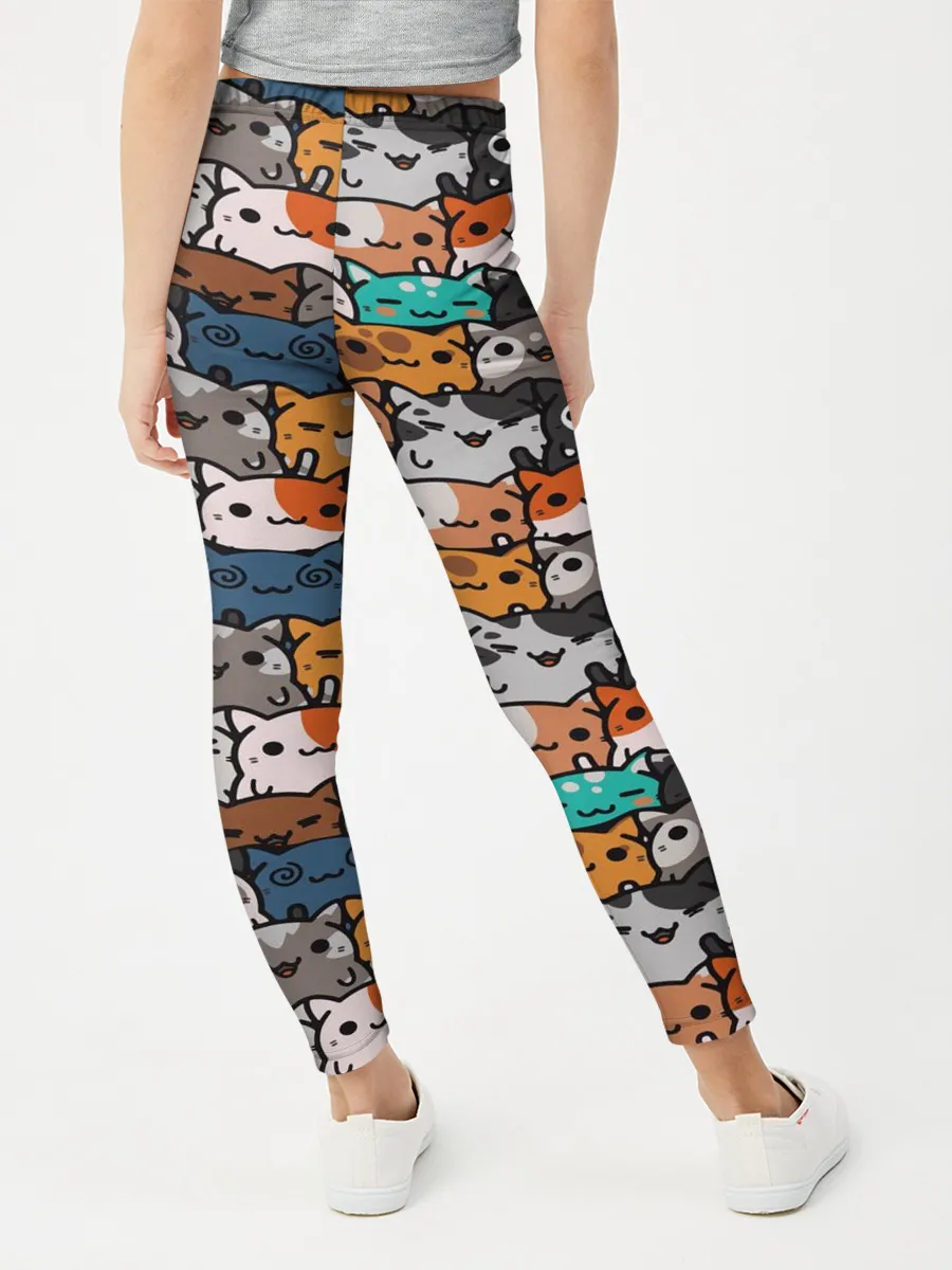 Леггинсы для девочки / Котейки