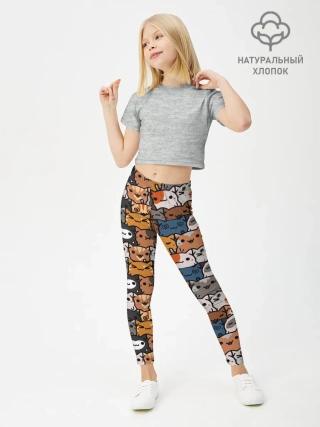 Леггинсы для девочки / Котейки