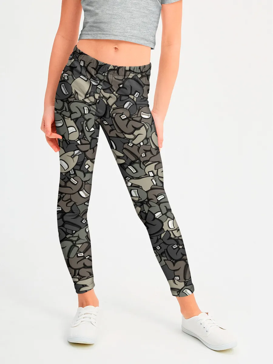 Леггинсы для девочки / Камуфляж Амонг Ас