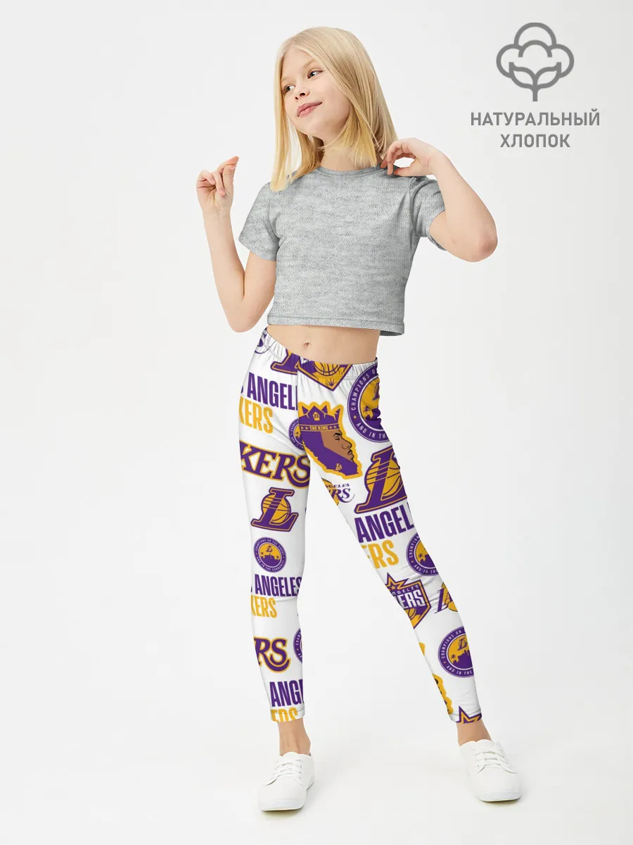 Леггинсы для девочки / LAKERS LOGO