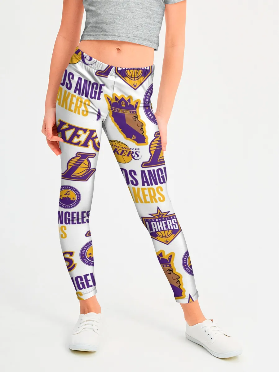 Леггинсы для девочки / LAKERS LOGO
