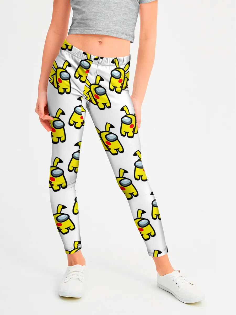 Леггинсы для девочки / Among us Pikachu