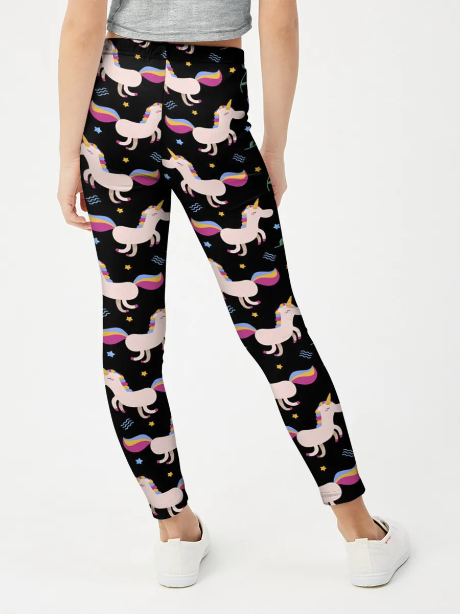 Леггинсы для девочки / Unicorns pattern