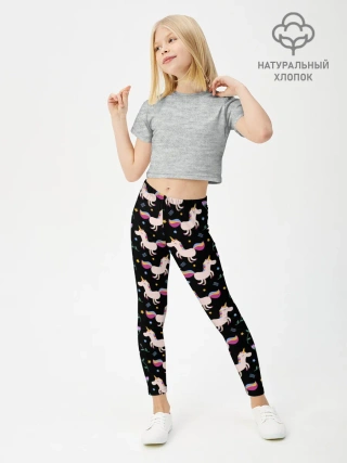 Леггинсы для девочки / Unicorns pattern