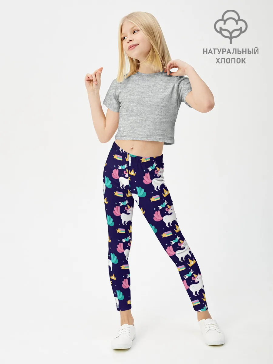 Леггинсы для девочки / Unicorn pattern