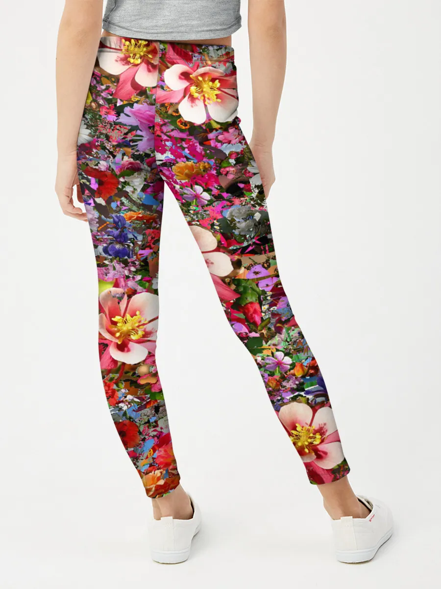 Леггинсы для девочки / Разные цветы