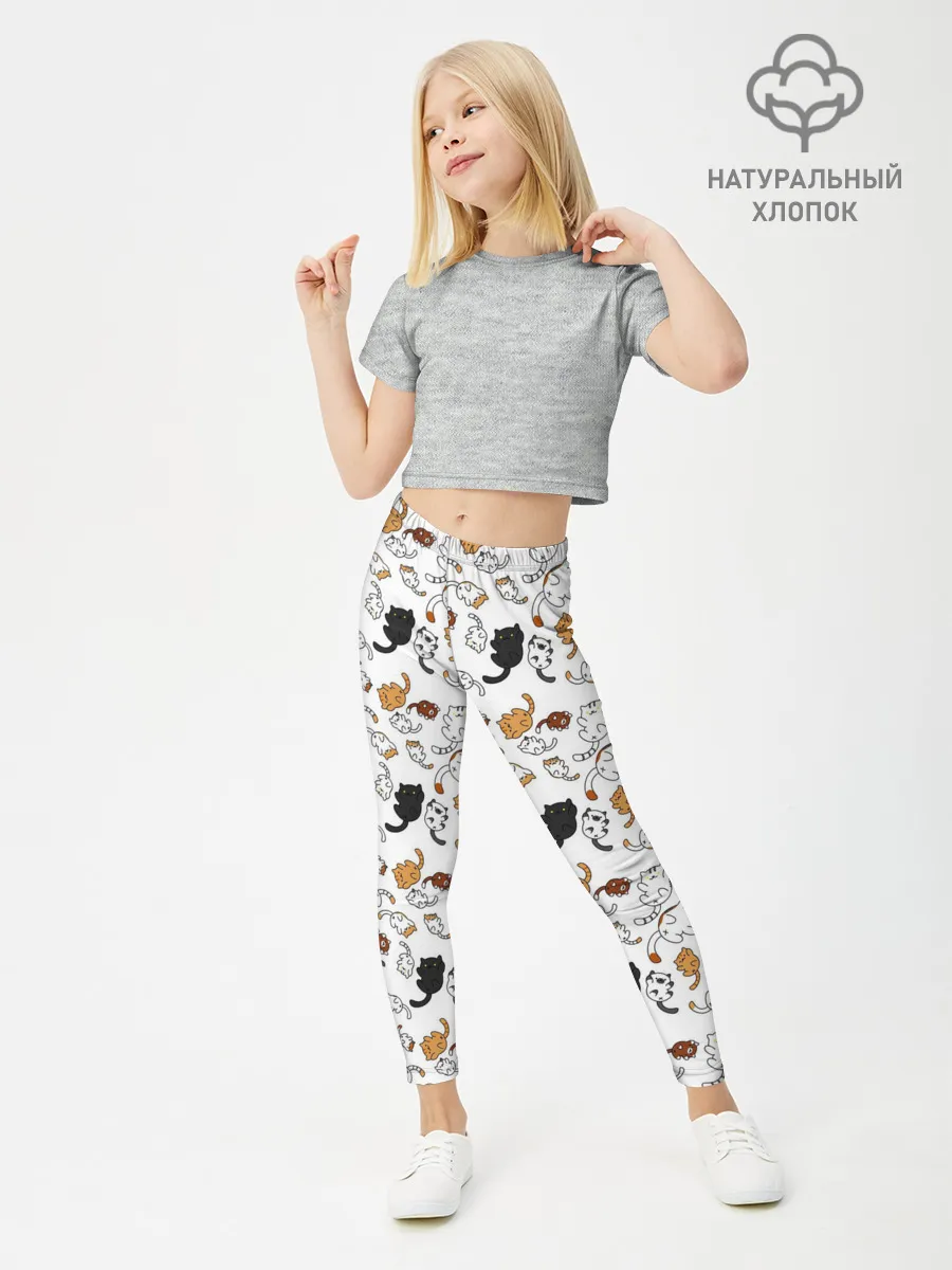 Леггинсы для девочки / КОТИКИ