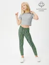 Леггинсы для девочки / Зеленый бамбук