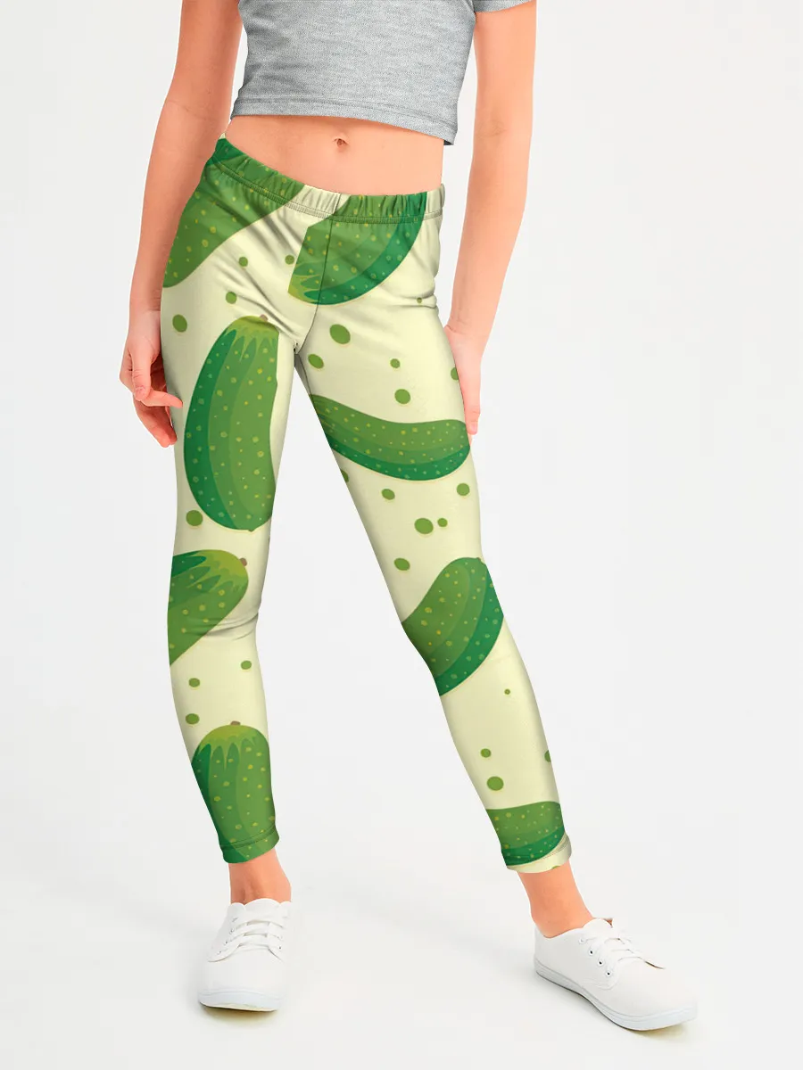 Леггинсы для девочки / Огурчики